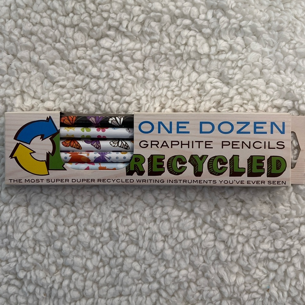 Int'l Arrivals/OOLY Butterflies ECO Friendly Recycled Graphite Pencils Box of12 - Picture 2 of 12